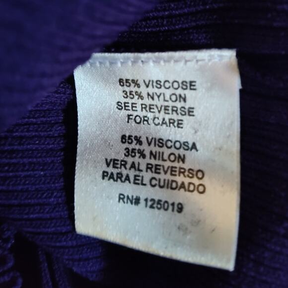 Joseph A tank sleeveless blouse purple ribbed work career stretch Small - Picture 8 of 10
